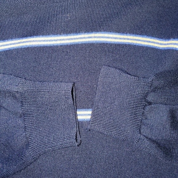Vintage Brooks Brothers Italian Merino Wool Crew Neck Pullover Stripe Sweater Lg - Picture 4 of 7